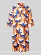 Christian Berg Woman Knielanges Hemdblusenkleid im Allover-Look in Apr...