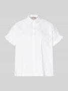 Smith and Soul Regular Fit Bluse mit verdeckter Knopfleiste in Weiss, ...