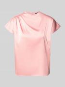 Zero Blusenshirt aus Satin mit rückseitigem Reißverschluss in Altrosa,...