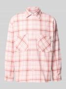 Edwin Modern Fit Freizeithemd mit Brusttaschen Modell 'ACE' in Pink, G...