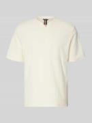 Antony Morato T-Shirt mit Strukturmuster und V-Ausschnitt in Ecru, Grö...