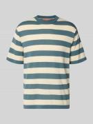CRUNA T-Shirt mit geripptem Rundhalsausschnitt in Hellblau, Größe 48
