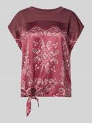 Christian Berg Woman Selection Blusenshirt mit Knotendetail in Bordeau...