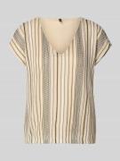 Vero Moda Regular Fit T-Shirt mit Lochstrickmuster Modell 'DEMI' in Of...