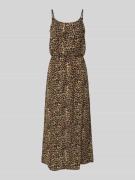 Only Maxikleid aus Crêpe Modell 'WINNER LIFE' in Mittelbraun, Größe 34