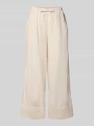 Stefanel Leinenhose mit elastischem Bund Modell 'FLORA' in Beige Melan...