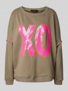 miss goodlife Sweatshirt mit Pailletten und Rundhalsausschnitt in Oliv...