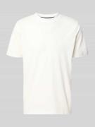 Lerros T-Shirt mit Rundhalsausschnitt und Logo-Print in Offwhite, Größ...
