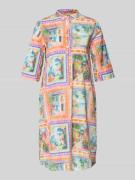 Emily Van den Bergh Knielanges Kleid aus reiner Viskose in Hellgruen, ...