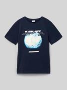 s.Oliver RED LABEL Regular Fit T-Shirt aus reiner Baumwolle in Marine,...