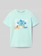 s.Oliver RED LABEL Regular Fit T-Shirt mit Baumwoll-Anteil in Mint, Gr...