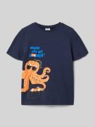 s.Oliver RED LABEL Regular Fit T-Shirt mit 3D-Motiv-Print in Marine, G...