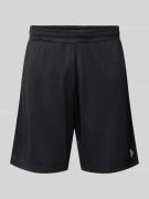 REVIEW Shorts aus Mesh mit Logo-Print in Black, Größe L