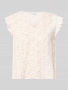 Pieces Regular Fit Blusentop aus reiner Viskose Modell 'BARRI' in Weis...