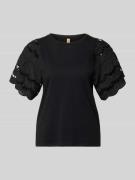 Soyaconcept T-Shirt mit Lochstickerei Modell 'LORAINE' in BLACK, Größe...
