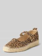 Espadrij Ballerinas im Animal-Look Modell 'BALLERINE LEO' in Black, Gr...