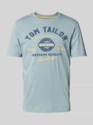 Tom Tailor Regular Fit T-Shirt aus reiner Baumwolle mit Label-Print in...