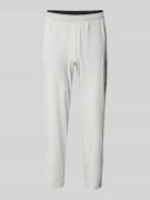 EA7 Emporio Armani Stoffhose mit elastischem Bund in Hellgrau, Größe X...