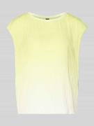 Marc Cain Bluse mit Strukturmuster und Rundhalsausschnitt in Neon Gelb...