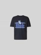 RHUDE Regular Fit T-Shirt aus reiner Baumwolle in Black, Größe L