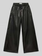 Calvin Klein Jeans Wide Leg Hose in Leder-Optik in Black, Größe 152