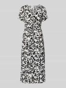 Pieces A-Linien Midikleid aus reiner Viskose Modell 'BARRI' in Black, ...