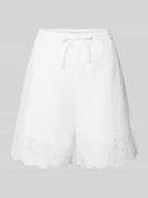 Christian Berg Woman Bermudas mit Lochstickerei und Eingrifftaschen in...