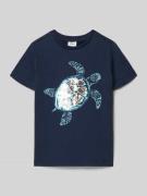 s.Oliver RED LABEL Regular Fit T-Shirt aus reiner Baumwolle in Marine,...
