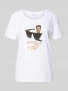 s.Oliver RED LABEL Regular Fit T-Shirt aus reiner Baumwolle in Weiss, ...
