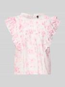 Vero Moda Regular Fit T-Shirt aus Viskose-Mix Modell 'BLISS' in Hellro...