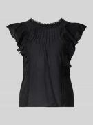 Vero Moda Regular Fit T-Shirt aus Viskose-Mix Modell 'BLISS' in Black,...