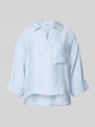 OPUS Bluse mit Brusttasche und V-Ausschnitt Modell 'Felmara' in Hellbl...