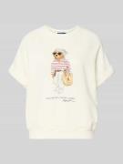 Polo Ralph Lauren Regular Fit Sweatshirt mit Polo Bear Print in Ecru, ...