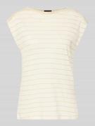 s.Oliver BLACK LABEL Regular Fit T-Shirt mit Leinen-Anteil in Weiss, G...
