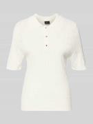 s.Oliver BLACK LABEL Regular Fit Poloshirt aus Viskose-Mix in Weiss, G...