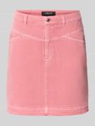 Marc Cain Straight Fit Minirock in Denim-Optik in Pink, Größe 36
