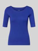 Marc Cain T-Shirt in Ripp-Optik mit 1/2-Arm in Royal, Größe 34