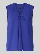 Marc Cain Regular Fit Bluse mit Zierschleife in Royal, Größe 34