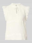 mbyM Regular Fit Bluse aus Viskose-Mix Modell 'Viroeressa' in Weiss, G...