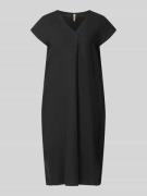 Soyaconcept Knielanges Leinenkleid mit V-Ausschnitt Modell 'Ina' in Bl...