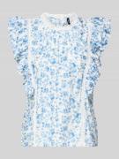 Vero Moda Regular Fit T-Shirt aus Viskose-Mix Modell 'BLISS' in Hellbl...