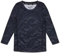 Hyperfied Long Sleeve Logo T-Shirt, Grey Camo 110-116