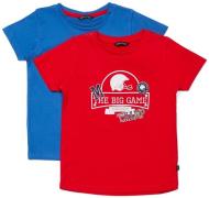 Luca &  Lola San Marino T-Shirt 2er-Pack, Red/Blue 134-140