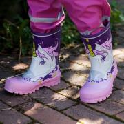 Viking Jolly Print Gummistiefel, Purple, 33, Kindergummistiefel, Kinde...