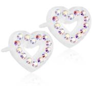 Blomdahl Medical Plastic  Brilliance Heart Hollow 10mm Rainbow