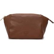 Herschel Milan Toiletry Bag Vegan Leather Saddle Brown