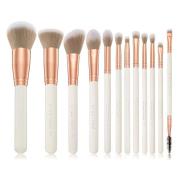 Spectrum White Marbelous 12 Piece Brush Set