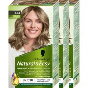 Schwarzkopf Natural&Easy 533 Nordisk Askblond 3-pack