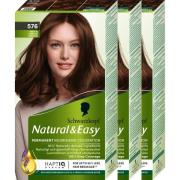 Schwarzkopf Natural&Easy 576 Kastanj 3-pack