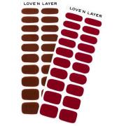 Love'n Layer Fall Kit Hand Chocolate Brown & Burgundy Red